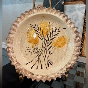 Handcrafted MCM Ceramic Pie dish